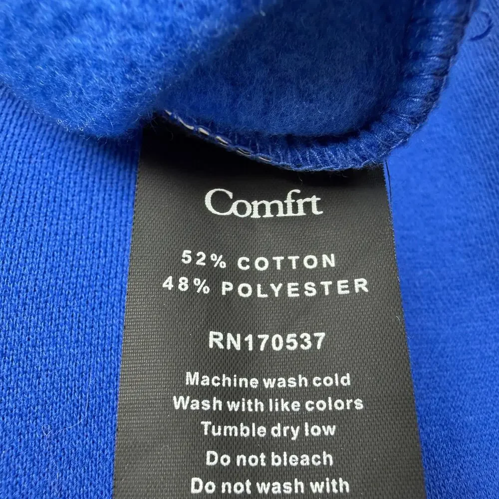 Comfrt Minimalist Hoodie Jogger Set Unisex Sz S Cobalt Blue Oversized Tracksuit